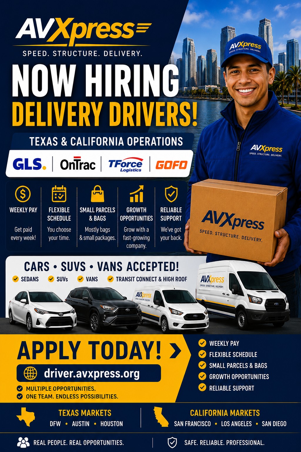 AVXPRESS now hiring delivery drivers